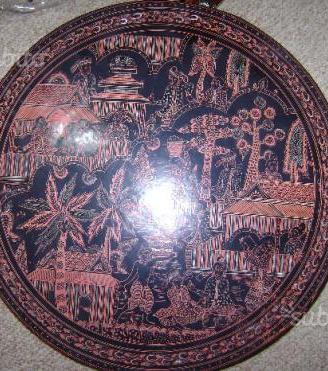 Coppia scatole birmane laccate
