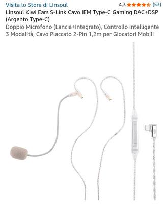 cavo iems con microfono 