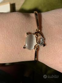 Bracciale rigido con gatto
