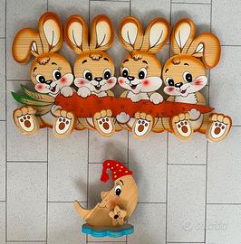 Oggetti arredo legno lavorato carillon