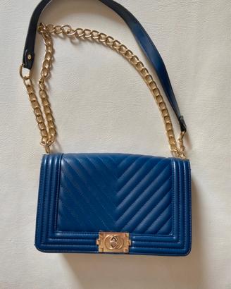 Borsa tracolla bluette