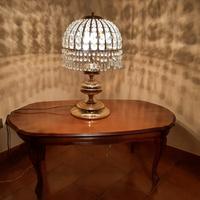 lampadario e lampada abbinata in cristallo 