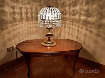 lampadario e lampada abbinata in cristallo 