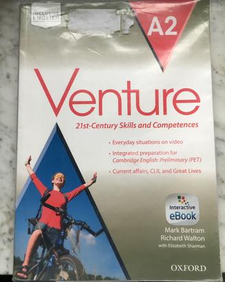 Libro inglese “Venture” A2 per scuole superiori