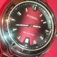 FOSSIL scuba QUADRANTE 100MT BRACCIALE ACCIAIO