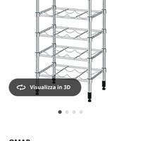 Ikea Omar ripiano 24 bottiglie, portabottiglie