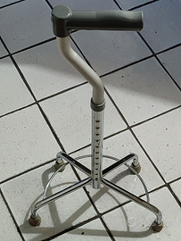 Bastone quadripode laterale per disabili/anziani