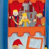roba teatrino delle marionette con sei burattini