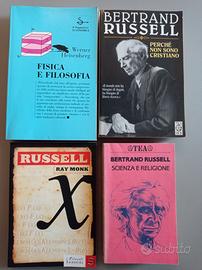 N. 4 libri di filosofia: Russell/Heisenberg/Monk