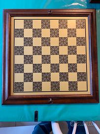 Scacchiera  Italfama in legno con 32pz. in ottone