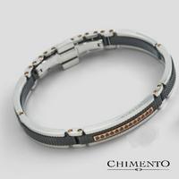 Bracciale CHIMENTO uomo con Spinelli e oro 24kt 