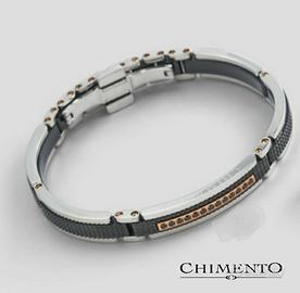 Bracciale CHIMENTO uomo con Spinelli e oro 24kt 