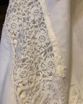 Lenzuolo Matrimoniale ricamato Lino e Cotone