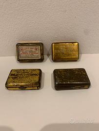 Set scatole di latta Clorato di Potassa vintage
