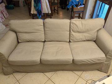 Divano IKEA EKTORP 3 posti - Grigio chiaro / Beige