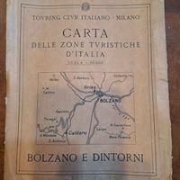 Carta zone turistiche d'Italia primi anni 900