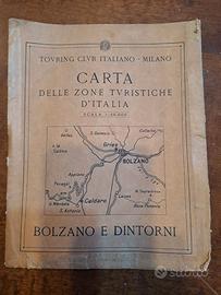 Carta zone turistiche d'Italia primi anni 900
