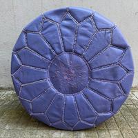 Pouf in stile moresco in pelle bovina