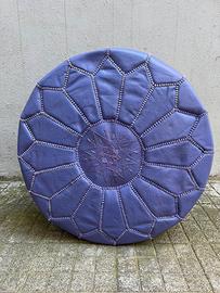 Pouf in stile moresco in pelle bovina