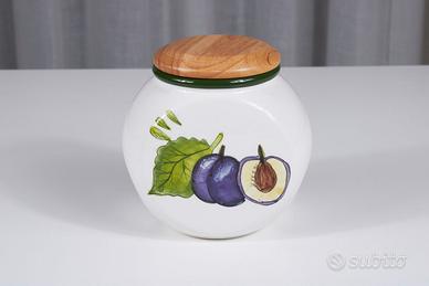 Biscottiera dipinta a mano ceramica Fontebasso