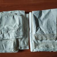 Lenzuola matrimoniali riamate a mano. Ricami vari