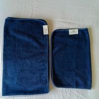 Coppia di asciugamani (grande e piccolo) in spugna