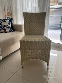 SEDIE IN POLYRATTAN BIANCO marchio  "OCEAN"