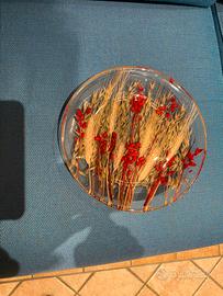 Piatto in resina artistica