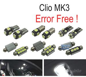 KIT 15 LAMPADE LED INTERNE PER RENAULT CLIO III MK