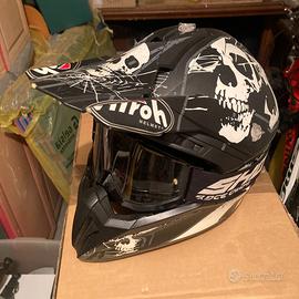 Casco Airoh Skull S - Grafica Teschio Offroad Mota