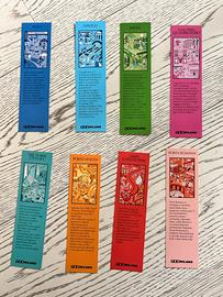 Segnalibri colorati dei quartieri di milano