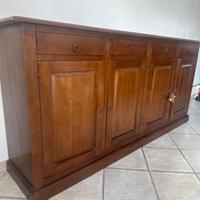 Grande Mobile Porta TV in Legno Massello Vintage