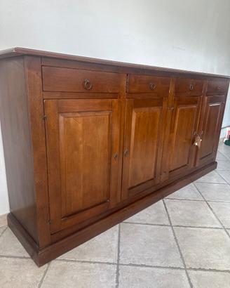 Grande Mobile Porta TV in Legno Massello Vintage
