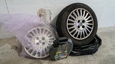 Ruote Fiat grande Punto con cerchio in ferro+altro