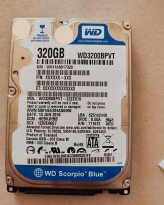 hard disk 320 GB WD