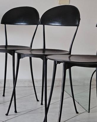 Sedie Zanotta Enzo Mari - pelle nera