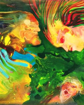 ROBERT CARROLL: Acrilico su Tavola 60x50 +Archivio