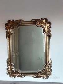 Specchio dorato decorato a mano