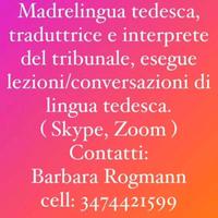 Lezioni/traduzioni lingua tedesca