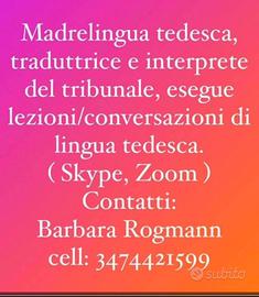 Lezioni/traduzioni lingua tedesca