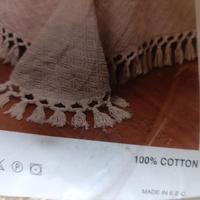Copriletto matrimoniale in cotone beige