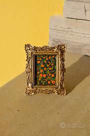 Cornice vintage mini quadro resina mandarini