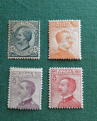 Regno 1917/1920 - 4 valori della serie S18