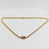 Girocollo oro 18kt e diamanti scritta Fope