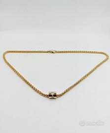 Girocollo oro 18kt e diamanti scritta Fope