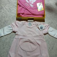 Accappatoio in spugna rosa per neonato