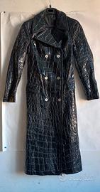 Trench doppio petto similpelle 