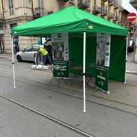 Gazebo verde per fiere