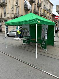 Gazebo verde per fiere