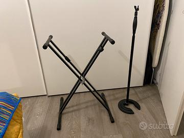 Stand per tastiera e porta microfono